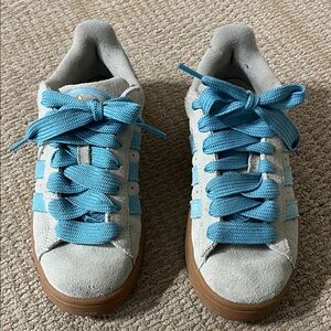 Adidas Sneakers with Blue and Gray Accents